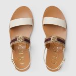 Gucci Women’s sandal with Interlocking G and Web - Image 3